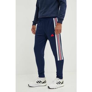 adidas pantaloni de trening Tiro culoarea albastru marin, cu imprimeu, IY4517 imagine