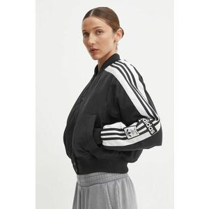 adidas Originals geaca bomber 0 femei, culoarea negru, de tranzitie, IW5583 imagine