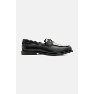 AllSaints mocasini de piele Harmon Loafer barbati, culoarea negru, M024FB imagine