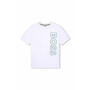 BOSS tricou de bumbac pentru copii culoarea alb, cu imprimeu, J51206 imagine