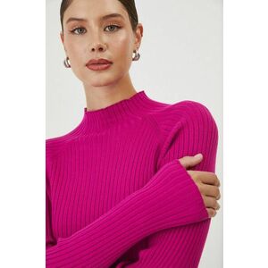 Medicine pulover femei, culoarea violet, light, cu turtleneck imagine