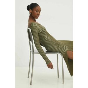 Answear Lab rochie culoarea verde, midi, mulata imagine