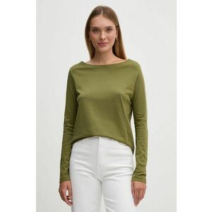 United Colors of Benetton longsleeve din bumbac culoarea verde, 3096D102Q imagine