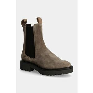 Gant botine din piele intoarsa Kelliin femei, culoarea maro, cu toc plat, 29553778 G24 imagine