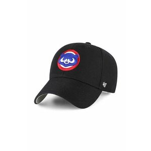 47 brand sapca MLB Chicago Cubs culoarea negru, cu imprimeu, B-MVP05WBV-BKH imagine