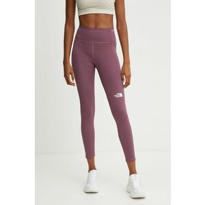 The North Face leggins sport Movmynt femei, culoarea roz, neted, NF0A84KZ7LO1 imagine