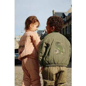 Konges Sløjd geaca bomber pentru copii JUNO BOMBER JACKET culoarea verde, KS101245 imagine