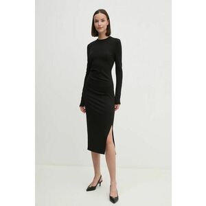 Dkny rochie culoarea negru, maxi, mulata, D2G4A142 imagine