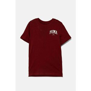 Puma tricou de bumbac pentru copii SQUAD Smallphic Tee culoarea bordo, cu imprimeu, 682773 imagine