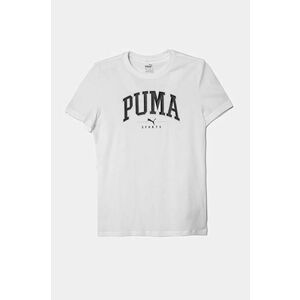 Puma tricou de bumbac pentru copii SQUAD Tee culoarea alb, cu imprimeu, 681779 imagine