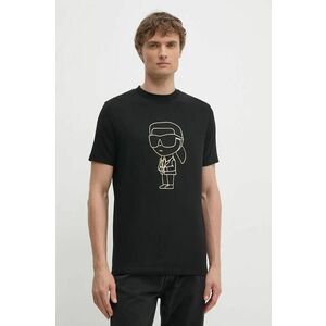 Karl Lagerfeld tricou barbati, culoarea negru, cu imprimeu, 544221.755057 imagine