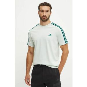 adidas tricou din bumbac Essentials barbati, culoarea verde, modelator, IX0156 imagine