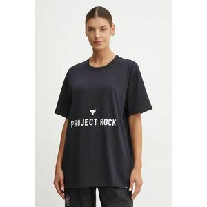 Under Armour tricou Project Rock femei, culoarea negru, 1386440 imagine