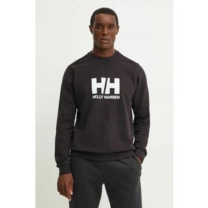 Helly Hansen hanorac de bumbac HH LOGO barbati, culoarea negru, cu imprimeu, 30395 imagine