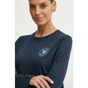 Fjallraven longsleeve 1960 Logo femei, culoarea albastru marin, F86989.555 imagine