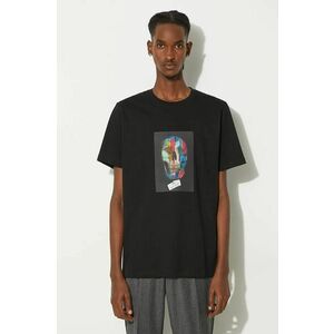 PS Paul Smith tricou din bumbac barbati, culoarea negru, cu imprimeu, M2R.011R.NP4803 imagine