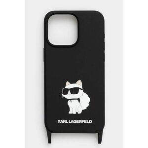 Karl Lagerfeld husă pentru telefon iPhone 15 Pro Max 6.7" culoarea negru, KLHCP15XSCBSCNK imagine