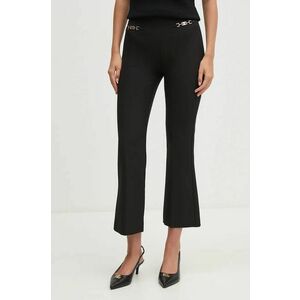 Gaudi pantaloni femei, culoarea negru, drept, high waist, 421FD25009 imagine