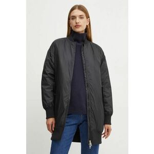 Liviana Conti geaca de puf femei, culoarea negru, de tranzitie, oversize, F4WW15 imagine