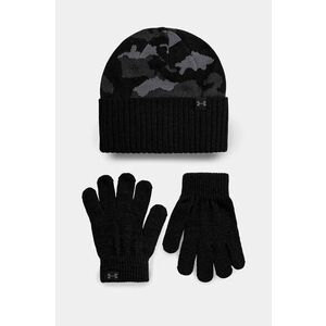 Under Armour caciula si manusi copii B Beanie culoarea negru, 1386641 imagine