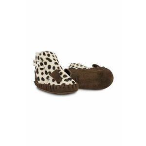 Donsje incaltaminte din piele pentru bebelusi Kapi Exclusive Booties Dalmatian culoarea maro, 1028120 imagine