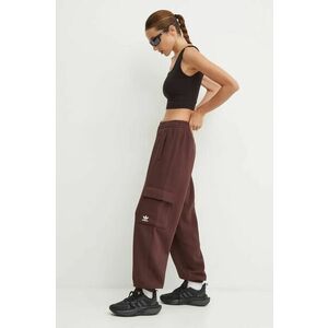 adidas Originals pantaloni de trening culoarea maro, neted, IW5722 imagine