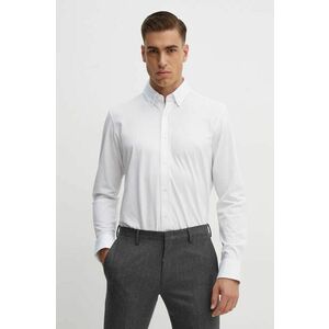 BOSS camasa barbati, culoarea alb, cu guler button-down, regular imagine