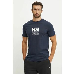 Helly Hansen tricou din bumbac CORE GRAPHIC barbati, culoarea negru, modelator, 53936 imagine