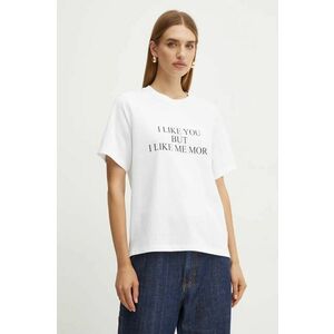 Victoria Beckham tricou din bumbac femei, culoarea alb, 1424JTS005948A imagine