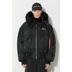 Alpha Industries geacă 45P Hooded Custom bărbați, culoarea negru, de iarnă 113145.515 imagine