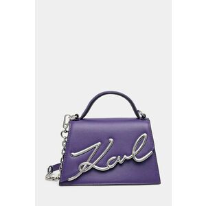 Karl Lagerfeld poseta de piele culoarea violet imagine