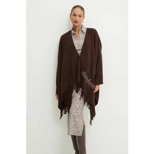 Max Mara Leisure poncho de lana culoarea maro, light, 2426736028600 imagine