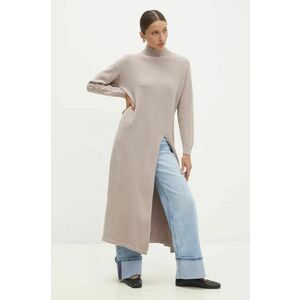 Answear Lab pulover femei, culoarea gri, cu turtleneck imagine