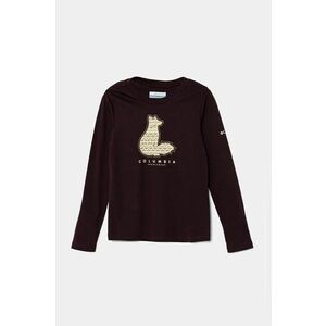 Columbia longsleeve din bumbac pentru copii Hazeldel Hill culoarea bordo, 1954941 imagine