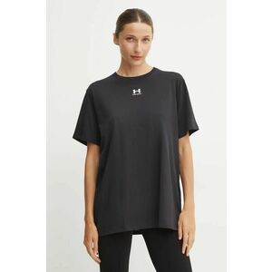 Under Armour tricou Campus femei, culoarea negru, 1387193 imagine