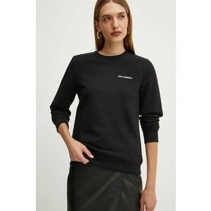 Karl Lagerfeld bluza femei, culoarea negru, neted, 246W1820 imagine