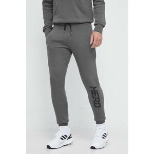 Rossignol pantaloni de trening din bumbac HERO culoarea gri, cu imprimeu imagine