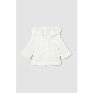 Mayoral Newborn bluza bebe culoarea alb, cu glugă, neted, 2447 imagine