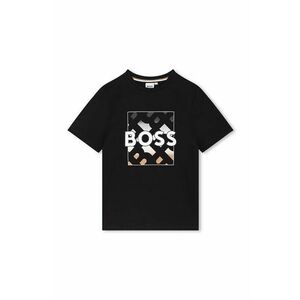 BOSS tricou de bumbac pentru copii culoarea negru, cu imprimeu, J51219 imagine