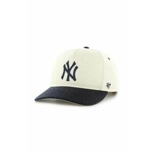 47 brand sapca MLB New York Yankees culoarea bej, cu imprimeu, B-CHSHT17WIP-NT imagine