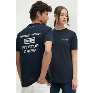 Pepe Jeans tricou din bumbac Red Bull Racing x Pepe Jeans culoarea bleumarin, cu imprimeu, RU500003 imagine