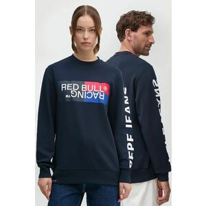 Red Bull Racing x Pepe Jeans bluza Red Bull Racing x Pepe Jeans culoarea albastru marin, cu imprimeu, RU580007 imagine