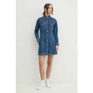 Pepe Jeans rochie din denim Red Bull Racing x Pepe Jeans mini, mulata, RL950001R13 imagine