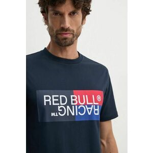 Red Bull Racing x Pepe Jeans tricou din bumbac Red Bull Racing x Pepe Jeans barbati, culoarea albastru marin, cu imprimeu, RM500001 imagine