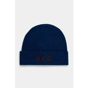 A.P.C. caciula de lana bonnet harry culoarea albastru marin, de lana, WVBDK.M25085 imagine