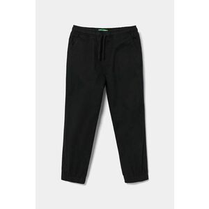 United Colors of Benetton pantaloni copii culoarea negru, neted, 4RHPCF03L imagine