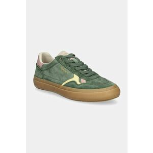 Pepe Jeans sneakers din piele intoarsă PLS31586 culoarea verde, TRAVIS RETRO W imagine