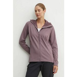 Montane hanorac Protium culoarea violet, cu glugă, neted, FPRHO17 imagine