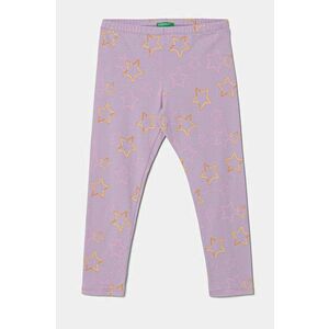 United Colors of Benetton leggins copii culoarea violet, modelator, 355LGF048 imagine