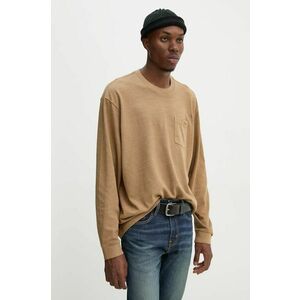 Levi's longsleeve din bumbac culoarea bej, neted, A9247 imagine